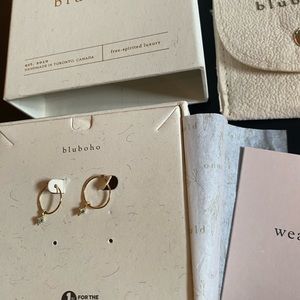 Bluboho everyday green emerald kite sway hoop earrings